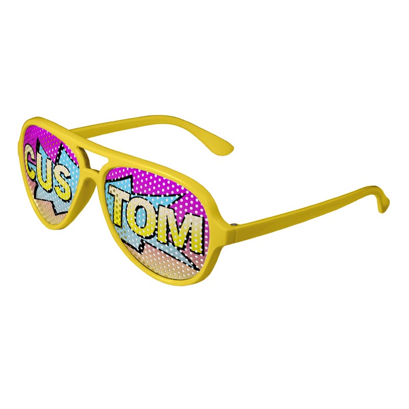 Aviator Clear Lenses LogoLenses® - Yellow