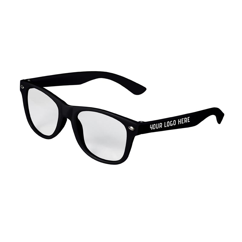 Kids Retro Clear Lens Sunglasses - Black