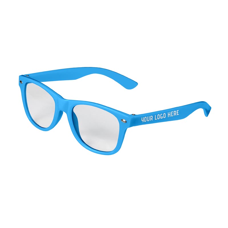 Kids Retro Clear Lens Sunglasses - Blue