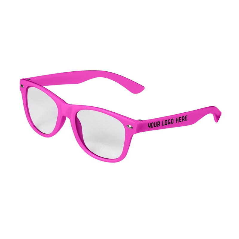 Kids Retro Clear Lens Sunglasses - Pink