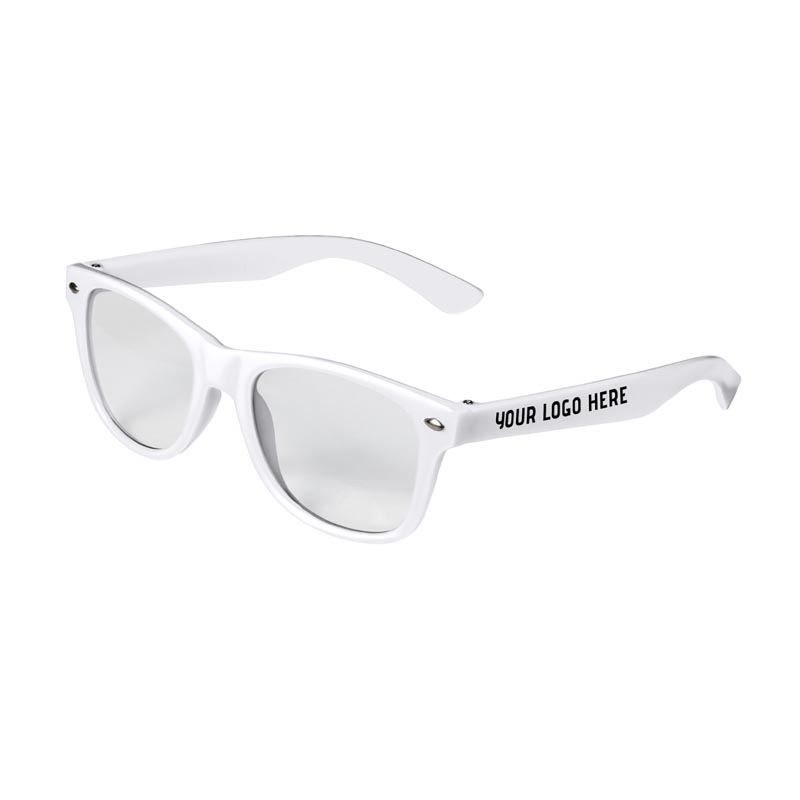 Kids Retro Clear Lens Sunglasses - White