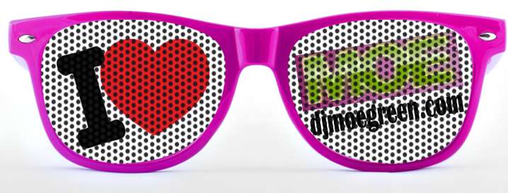 I Love Dj Moe GREEN - DJ sunglasses