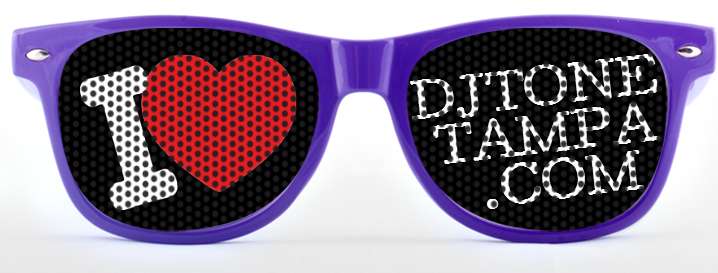 I Love DJTONETAMPA.COM sunglasses