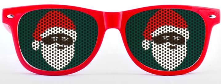 Black Santa sunglasses - Xmas sunglasses