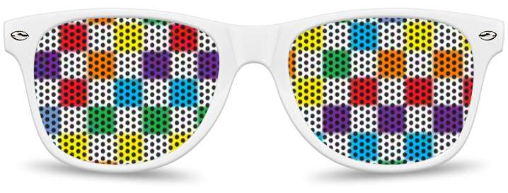 Colored Squared Logo Lenses