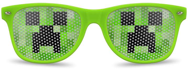 Green Digital Logo Lenses