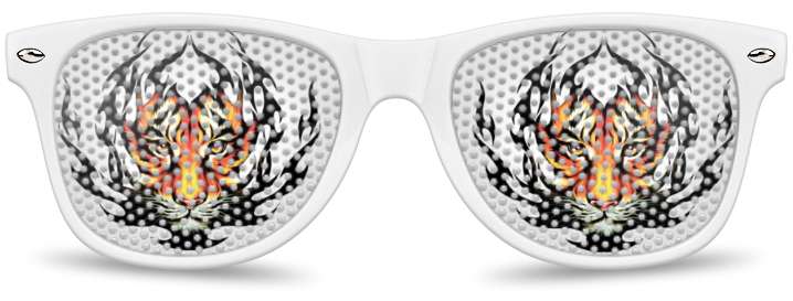 Tiger Flame Logo Lenses