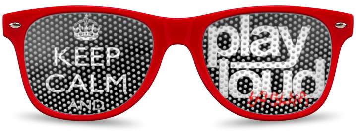 Keep Calm Play Loud Logo Lenses