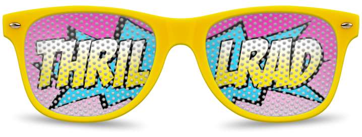 Abstract Thrill Rad Logo Lenses