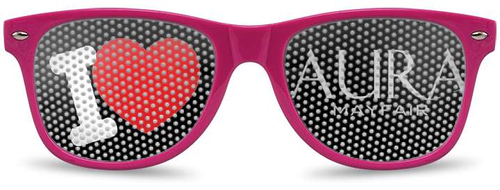 I Love Aura Mayfair Logo Lenses